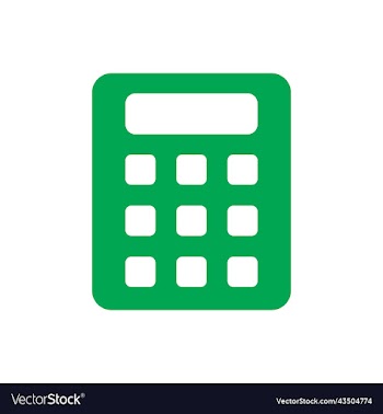 green calculator solid icon