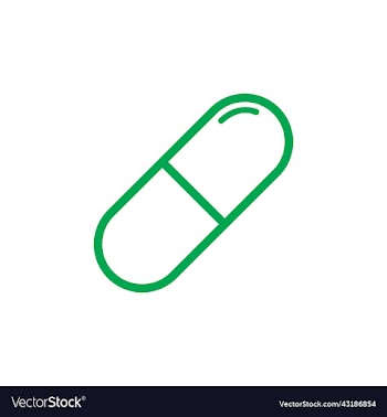 green capsule outline icon