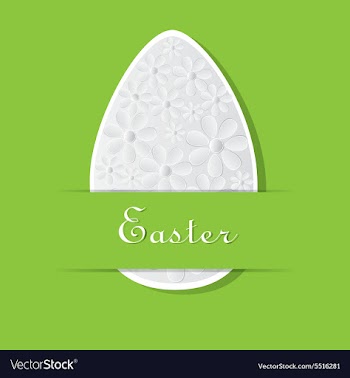 Green Card for Easter vector image