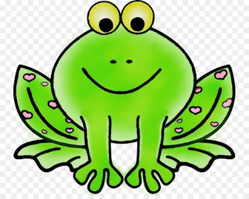 green cartoon frog yellow clip art