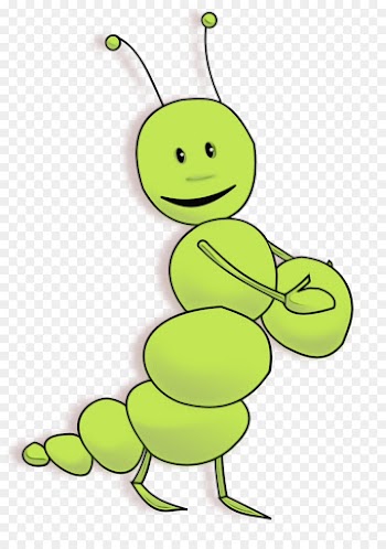 green cartoon insect clip art smile