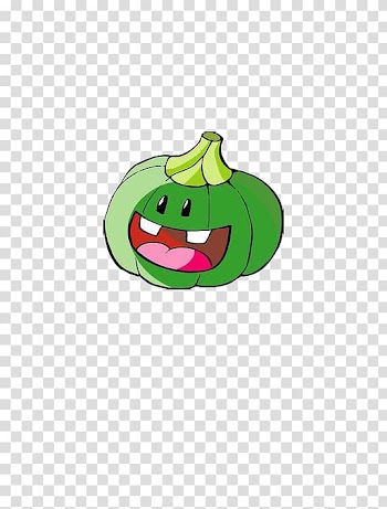 Green Cartoon Pumpkin, Green pumpkin transparent background PNG clipart