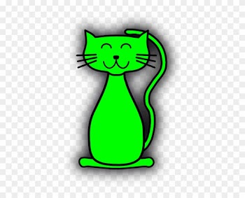 Green Cat Clipart
