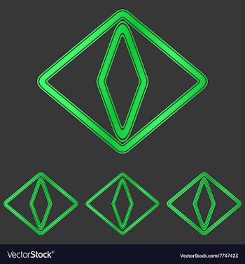 Green cat eye logo design set vector image