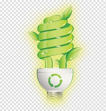 Green CFL light bulb , Efficient energy use Energy conservation Environmentally friendly Energy saving lamp Incandescent light bulb, Energy saving and environmental protection transparent background PNG clipart