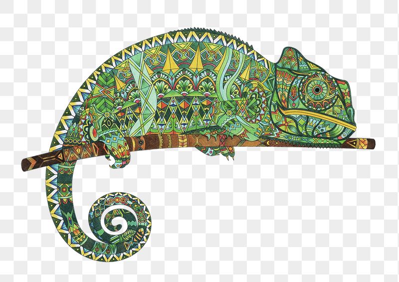 Green chameleon png animal sticker, | Free PNG - rawpixel