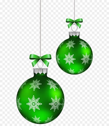 Green Christmas Balls Decoration PNG Clipart Image 