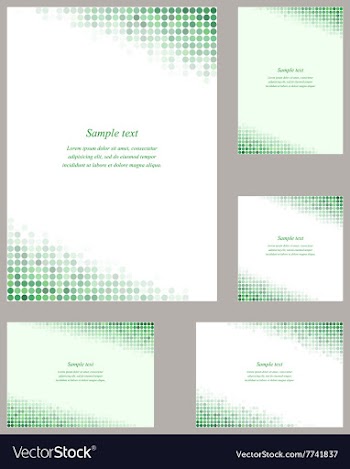 Green circle mosaic page corner template set vector image