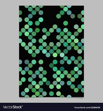 Green circle pattern brochure background vector image