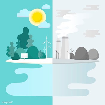 Green city environmental conservation vector | Free stock vector - 524503