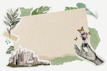 Green city frame background, environment | Free PSD - rawpixel
