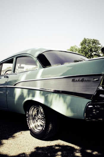 Green Classic Car during Datime