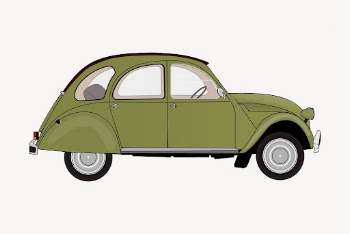 Green classic car sticker, vehicle | Free Vector - rawpixel