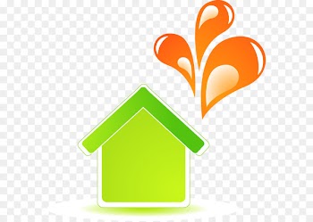 Green Clip art - Abstract green balloon house 