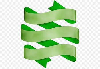green clip art line logo ribbon