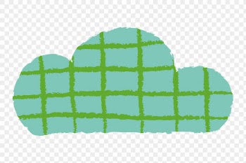 Green cloud png sticker, cute | Free PNG - rawpixel