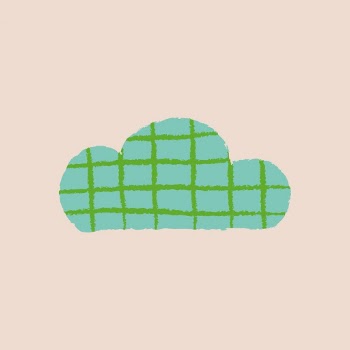 Green cloud sticker, cute doodle | Free Vector - rawpixel