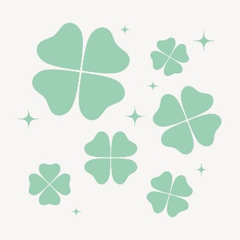 Green clover leaves clipart, sparkly | Free Vector - rawpixel