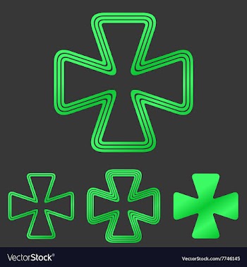 Green cloverleaf symbol icon design set vector image
