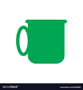 green coffee cup solid