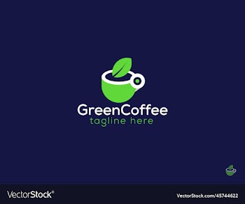 green coffee logo design