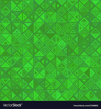 Green color abstract triangle mosaic background vector image
