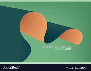 Green color paper concepts vector image