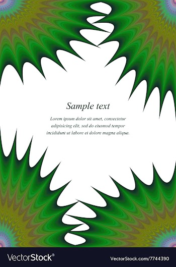 Green colorful page corner design template vector image