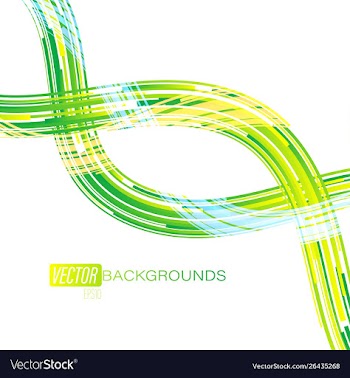 Green colors bright scene on a white vector image