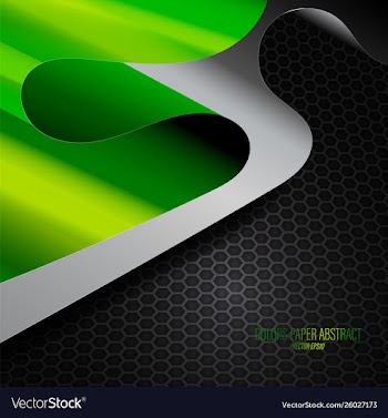 Green colors paper abstract vector image