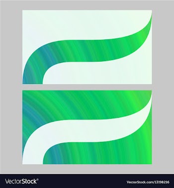 Green computer generated business card template vector image