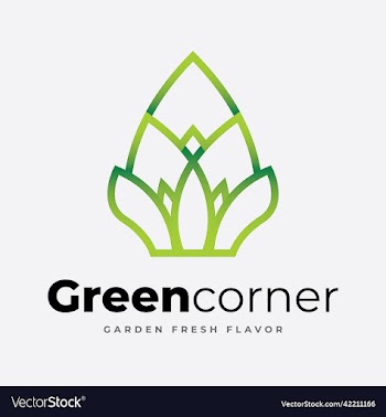 green corner logo