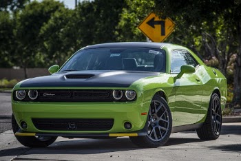 Green Coupe on Road