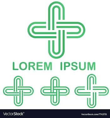 Green cycle logo design template set vector image