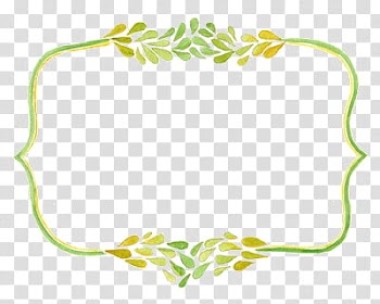 , green decorative frame transparent background PNG clipart