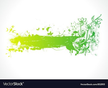 Green design with butterflies vector image