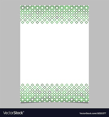 Green diagonal square pattern brochure background vector image