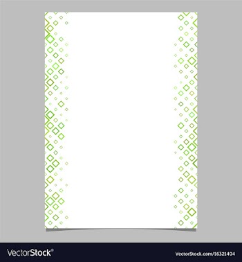 Green diagonal square pattern brochure background vector image