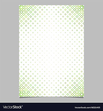 Green diagonal square pattern brochure background vector image