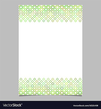 Green diagonal square pattern brochure background vector image