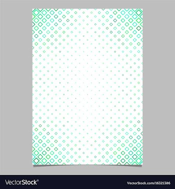 Green diagonal square pattern page template vector image