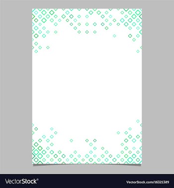 Green diagonal square pattern page template vector image