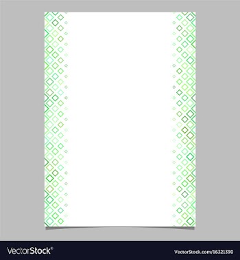 Green diagonal square pattern page template vector image