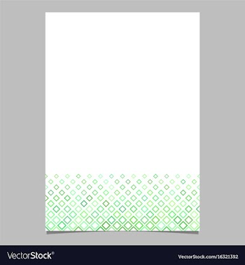Green diagonal square pattern page template vector image