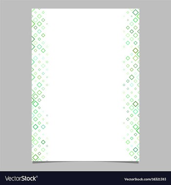 Green diagonal square pattern page template vector image
