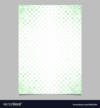 Green diagonal square pattern page template vector image