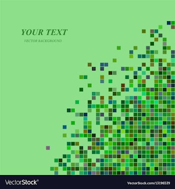 Green digital art background template design vector image