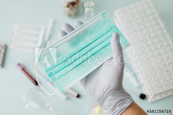 Green disposable surgical mask