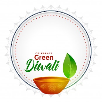 Green diwali   with text space Free Vector