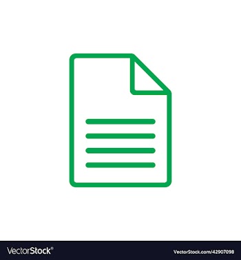 green document line art icon